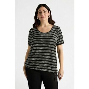Tricou cu decolteu rotund - dungi si funda imagine