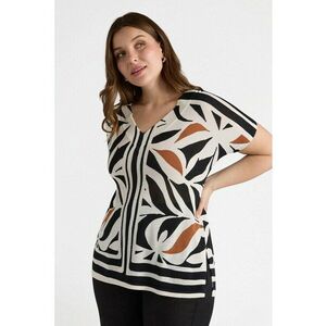 Tricou cu model si decolteu in V imagine