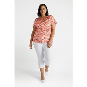 Bluza cu decolteu in V si model abstract imagine