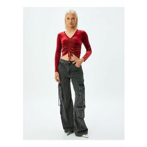 Bluza slim fit de catifea imagine