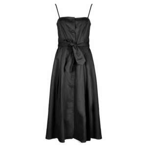 Rochie evazata cu decolteu patrat - Negru - 40 imagine
