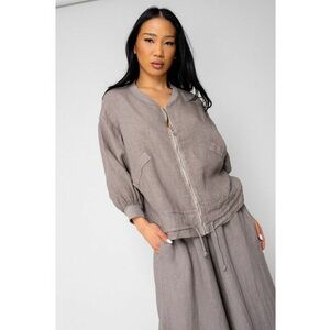 Set Bluza cu fermoar si Pantalon lung din 100% in Taupe 15918 imagine