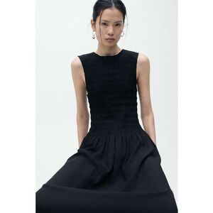 Rochie fara maneci cu model cu snururi imagine