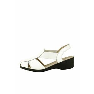 Sandale albe din piele naturala Codruta 127 5562 imagine