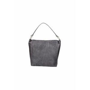 Geanta hobo de piele cu model piele de reptila imagine