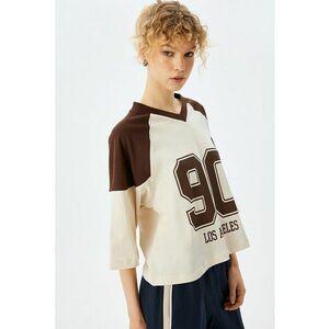 Bluza cu maneci ample si imprimeu text imagine
