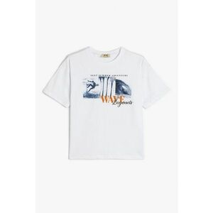 Tricou supradimensionat din bumbac cu imprimeu imagine