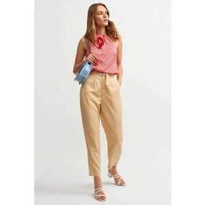 Pantaloni crop cu talie inalta imagine