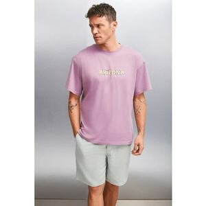Tricou cu imprimeu si maneci cazute imagine