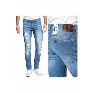 Blugi barbati - Lee Luke - W27-L32 US - Bumbac - Lungi - Conica - Albastru imagine
