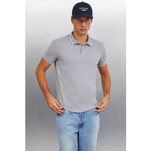 Tricou polo cu accente cu model in dungi imagine