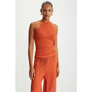 Top cu decolteu halter si model in dungi Anemone imagine