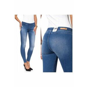 Blugi dama - Slip-On - 1092-46 - Bumbac - Lungi - Petite - Denim - W28-L33 US - Albastru imagine
