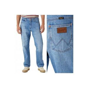 Blugi barbati - Frontier Relaxed Straight 880 - Bumbac - Lungi - Barbati - Regular fit - W33-L30 US - Albastru imagine