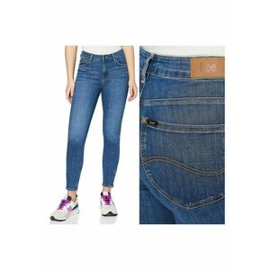 Blugi dama - Scarlett High Zip - 23926-44 - Bumbac - Scurti - Petite - Denim - W26-L33 US - Albastru imagine