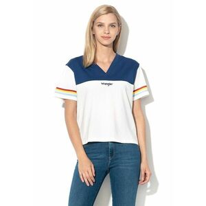 Tricou crop cu decolteu in V imagine