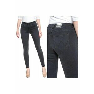 Blugi dama - Skinny - 21158-184 - Bumbac - Lungi - Petite - Denim - W24-L32 US - Negru imagine