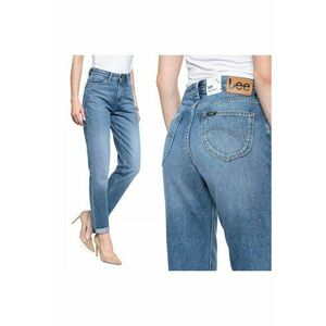 Blugi dama - Mom Straight - 18755-26 - Bumbac - Lungi - Boyfriend - Denim - W24-L31 US - Albastru imagine