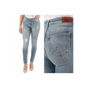 Blugi dama - Skinny - 11083-184 - Bumbac|Poliester|Elastan - Lungi - Petite - Denim - W24-L32 US - Albastru imagine