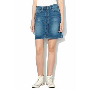 Fusta din denim cu croiala in A imagine