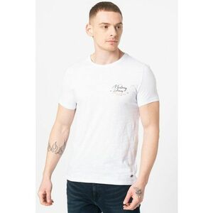 Tricou cu decolteu la baza gatului si detaliu logo pe piept Aaron imagine