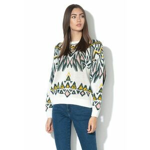 Pulover lejer cu imprimeu geometric imagine