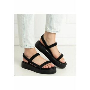 Sandale - Rieti - Piele intoarsa Neagra imagine