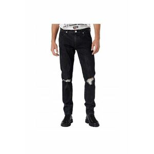 Blugi rupti barbati - Bumbac - Negru - W32/L34 imagine
