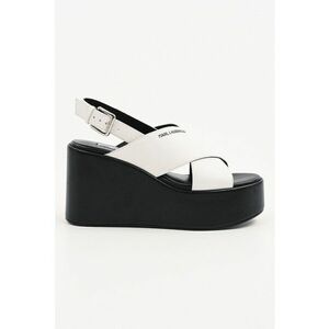 Sandale wedge din piele imagine