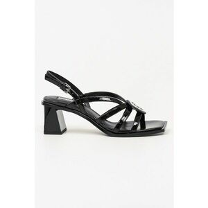 Sandale slingback din piele lacuita imagine