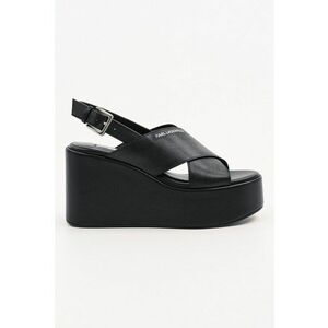 Sandale wedge din piele imagine