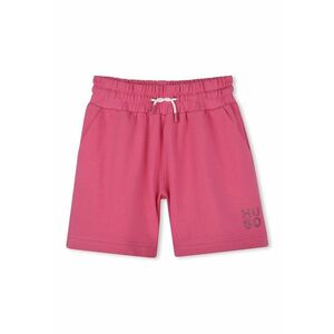 Pantaloni scurti cu snururi si logo din strasuri imagine