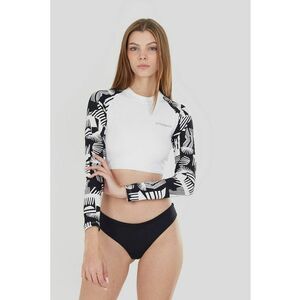 Top crop de baie cu maneci raglan Amelia imagine