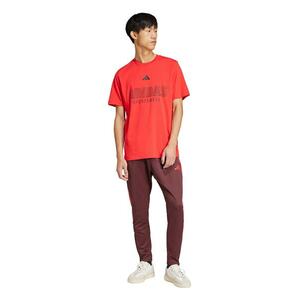 Tricou cu imprimeu logo si decolteu la baza gatului imagine
