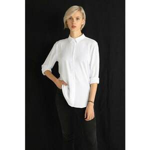 Camasa Cu Maneca Lunga De Dama Alb Regular Fit4 imagine