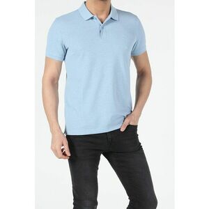 Tricou polo de bumbac cu model uni imagine