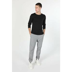 Tricou Cu Maneca Lunga De Barbati Negru Slim Fit imagine