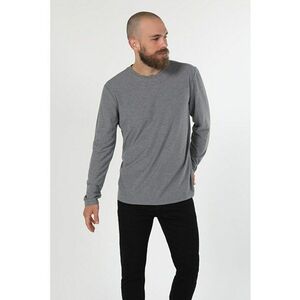 Tricou Cu Maneca Lunga De Barbati Gri Regular Fit imagine