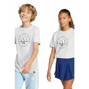 Tricou cu decolteu la baza gatului si imprimeu logo imagine
