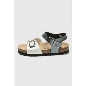 Sandale de piele ecologica cu talpa plata Bling imagine