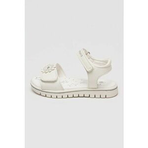 Sandale cu velcro si aplicatii florale imagine