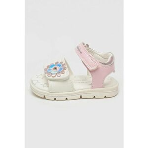 Sandale cu velcro si aplicatie florala imagine