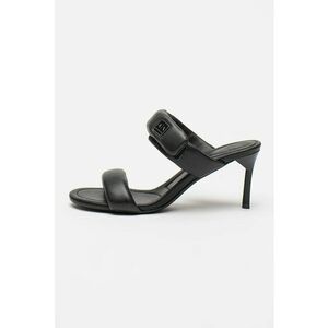 Sandale de piele ecologica cu bareta dubla si velcro imagine