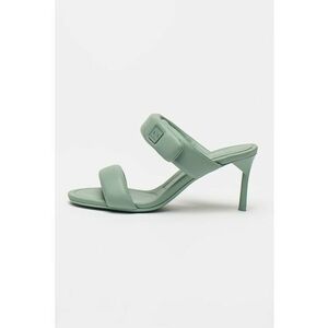 Sandale de piele ecologica cu bareta dubla si velcro imagine