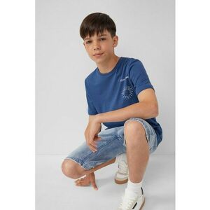 Tricou cu imprimeu pe piept si decolteu la baza gatului imagine
