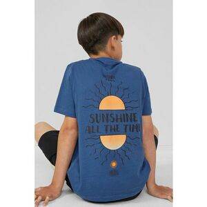 Tricou de bumbac cu imprimeu pe spate imagine