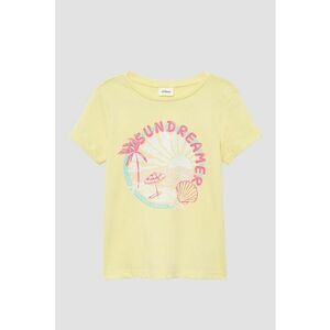 Tricou cu decolteu la baza gatului - model grafic si imprimeu text imagine