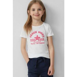 Tricou din bumbac cu imprimeu si decolteu rotund imagine