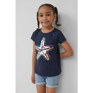 Tricou din bumbac cu aplicatii cu paiete imagine