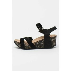 Sandale wedge de piele intoarsa imagine